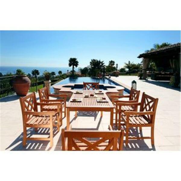 Vifah Malibu Outdoor 7-piece Wood Patio Dining Set V98SET13